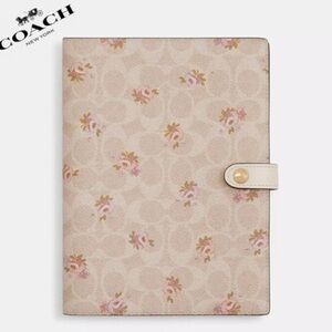 COACH BEIGE FLORAL NOTEBOOK COVER